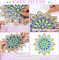 Cafts Diamond Painting Kits Stained Glass Window Clings, 4 Pcs Diamonds Art Crafts Mandala Stickers for Suncatchers, Paint Diamond Dot Art DIY Accessories Kits Gifts for Kids
